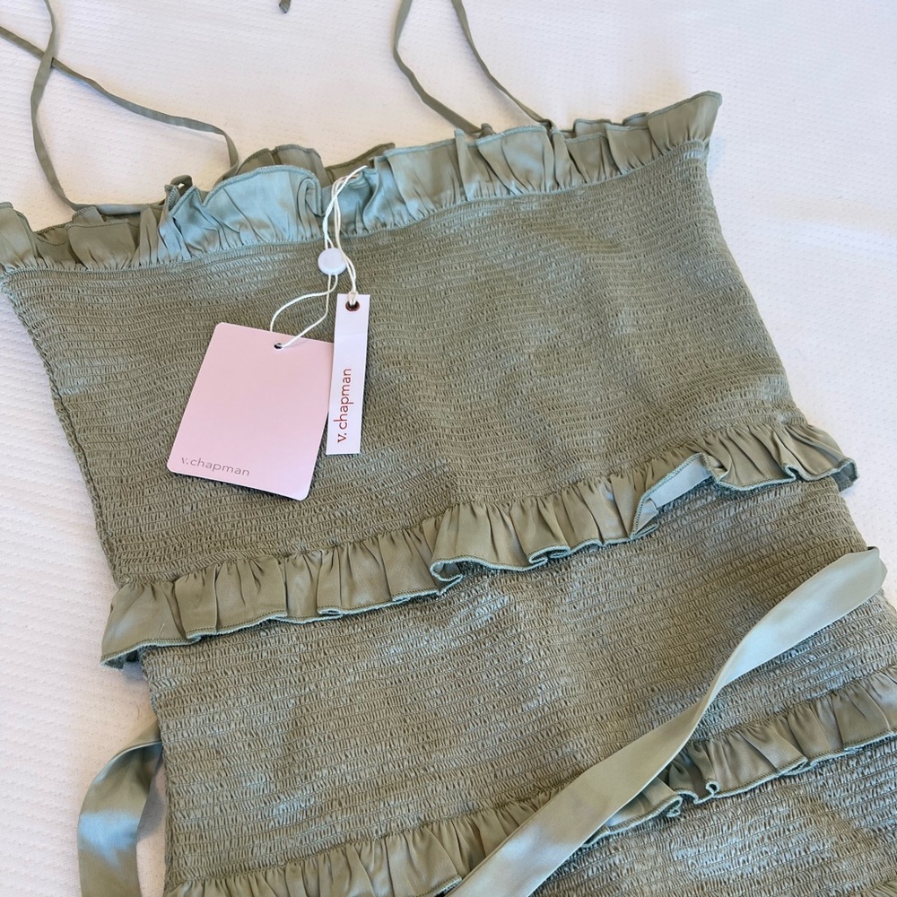 V.CHAPMAN SAGE LILY DRESS (Size 6) - NEVER WORN, TAGS ON